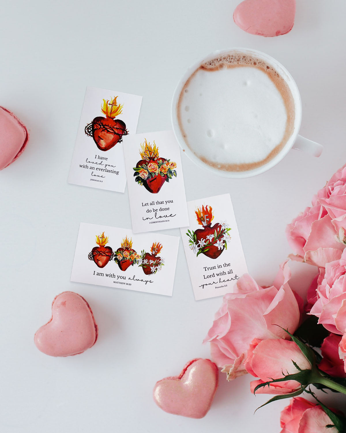 Hearts of the Holy Family Christmas Gift Card Digital Download