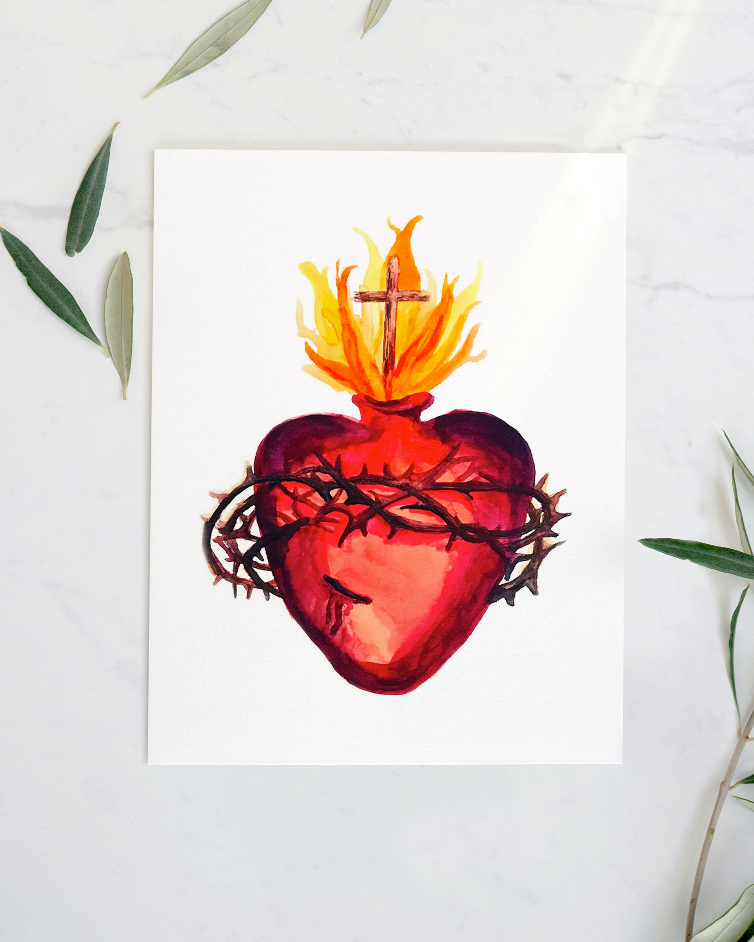Sacred Heart Candle (Chrism) – Leanne Bowen