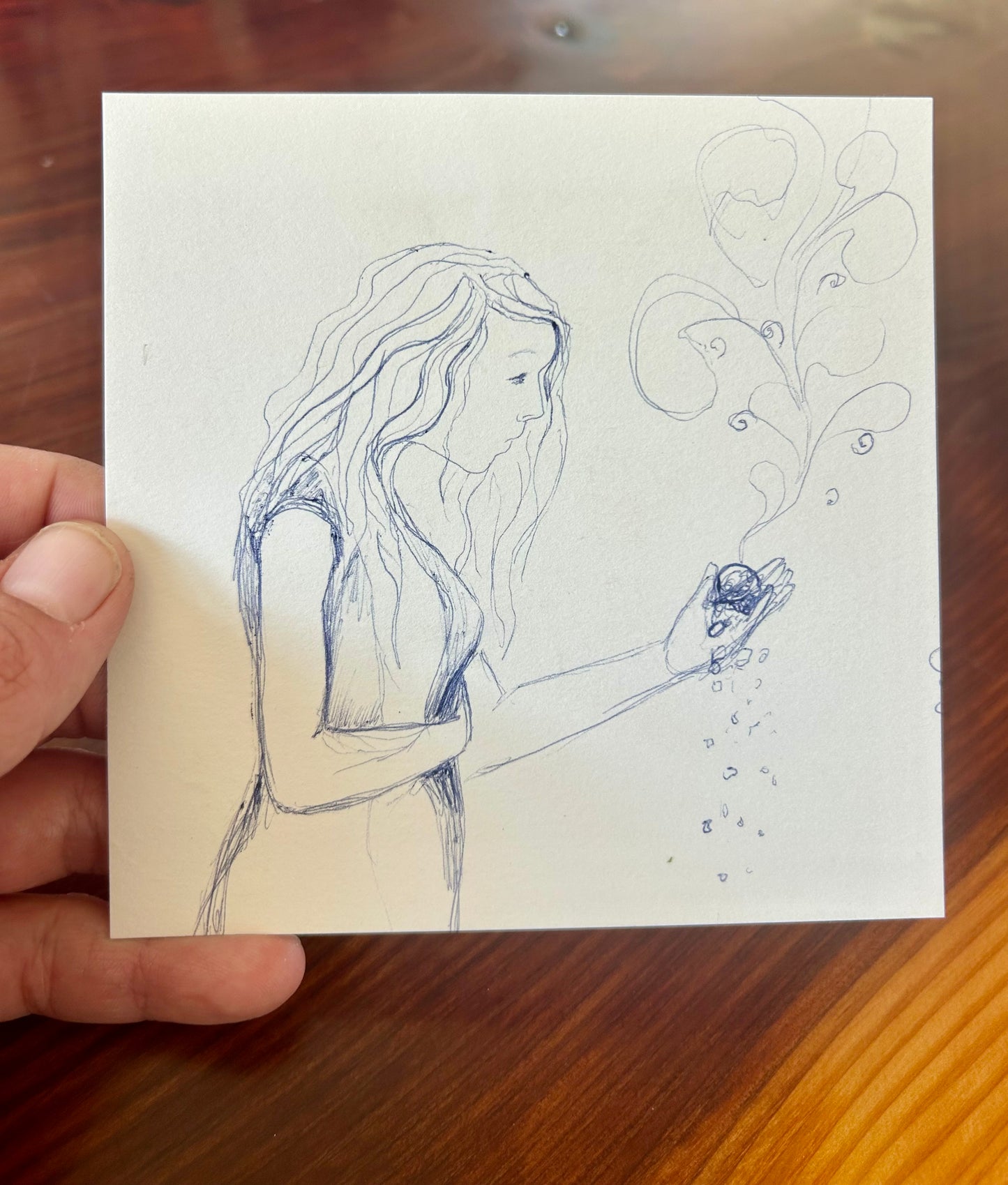 Morning Offering: Original Pen Sketch