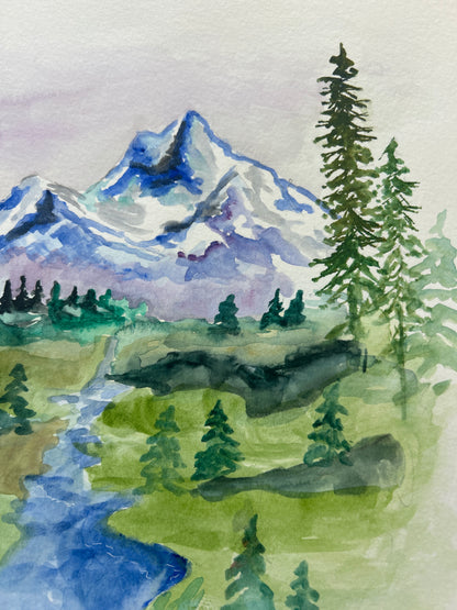 Over the Mountains: Original Watercolor Painting