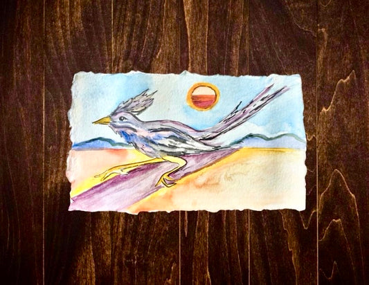 Roadrunner // God’s Wink: Original Watercolor Painting