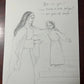Saint Series: Original Sketch of Saint Teresa of Avila and Jesus