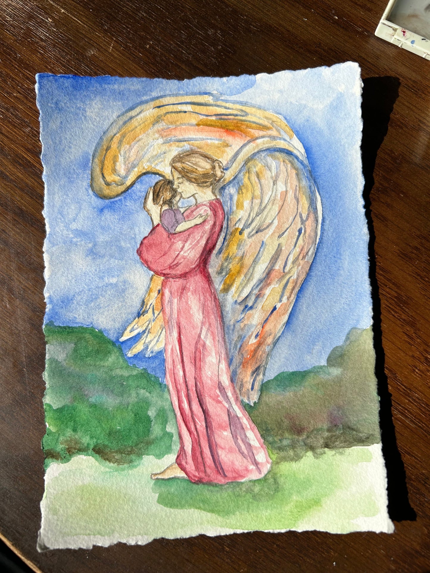 Saint Series: Original of Sacred Protection- The Guardian Angel and little one