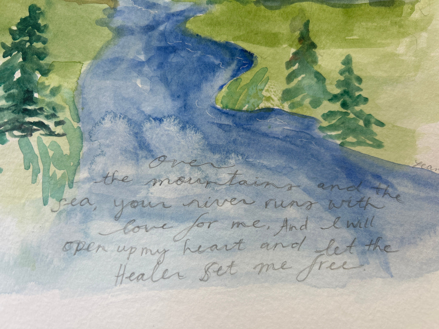 Over the Mountains: Original Watercolor Painting