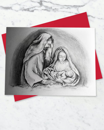 Holy Family Greeting Card (Red Envelopes)