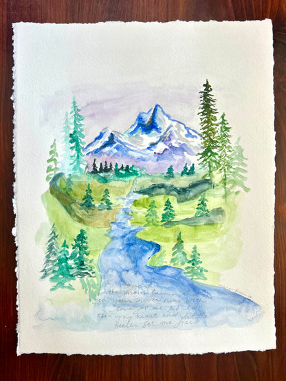 Over the Mountains: Original Watercolor Painting