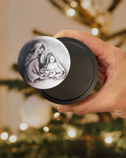 Holy Family Candle Tin (Cranberry Orange Spice Scented)