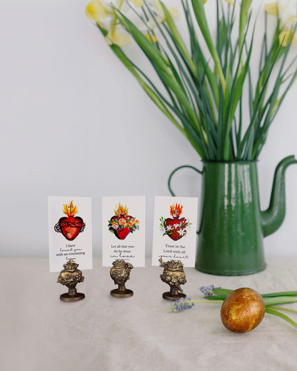 Hearts of the Holy Family Prayer Card Holders