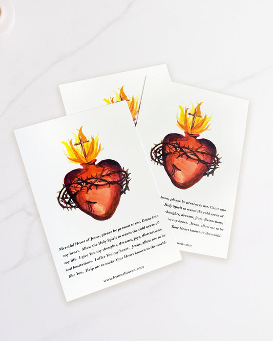 Hearts Of The Holy Family Stickers - Clear Vinyl – Leanne Bowen