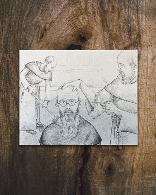 Saint Series: Original Drawing of Maximilian Kolbe