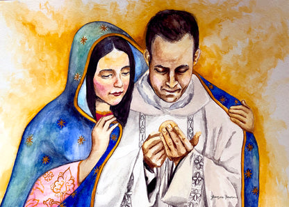 Under Mary's Mantle Priest Prayer Cards