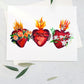Hearts Of The Holy Family Greeting Cards
