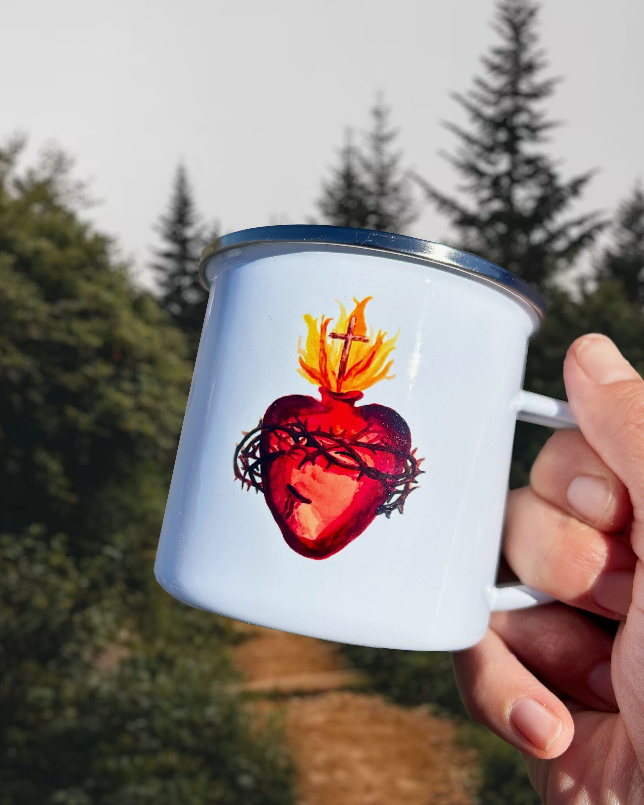 Sacred Heart of Jesus Enamel Mug – Leanne Bowen