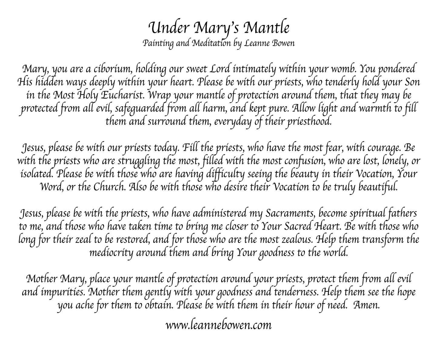 Under Mary's Mantle Extended Digital Download