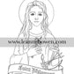 Saint Philomena Coloring Page (Digital Download)